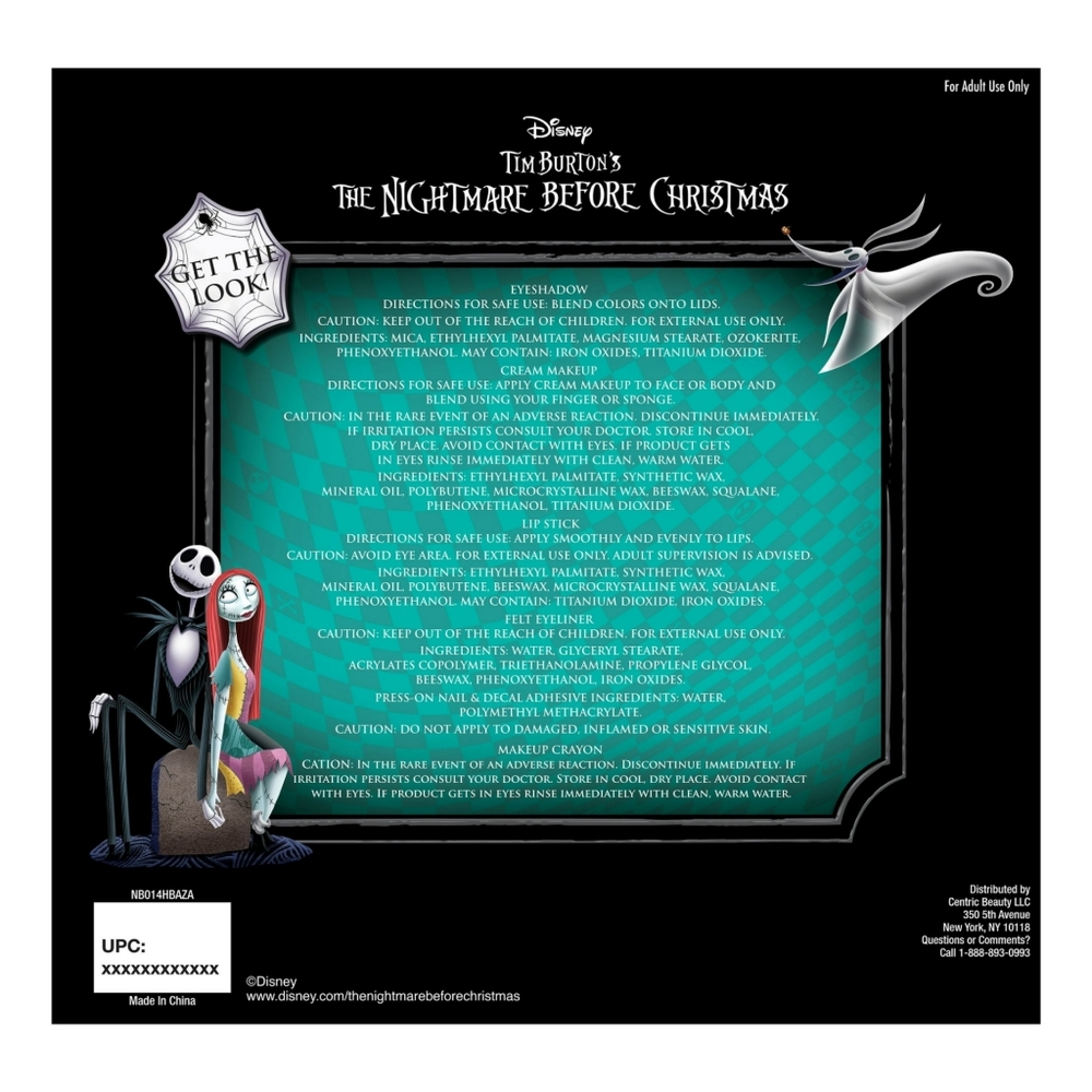NEW Nightmare Before Christmas Jack Skellington Cosplay Cosmetic Set 37 pieces - Picture 8 of 8